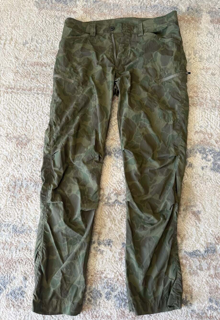GORUCK Challenge Pants in Ranger Green camouflage Made in USA